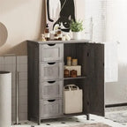 Meuble de salle de bain avec tiroirs et placard - 30 cm (P) x 55 cm (L) x 82,5 cm (H)