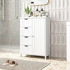 Meuble de salle de bain avec tiroirs et placard - 30 cm (P) x 55 cm (L) x 82,5 cm (H)