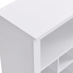 Meuble à chaussures haut avec 30 casiers et compartiment de rangement supérieur