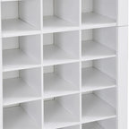 Meuble à chaussures haut avec 30 casiers et compartiment de rangement supérieur