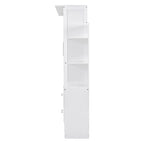 Lit escamotable grand format avec étagères, tiroirs et lumières LED