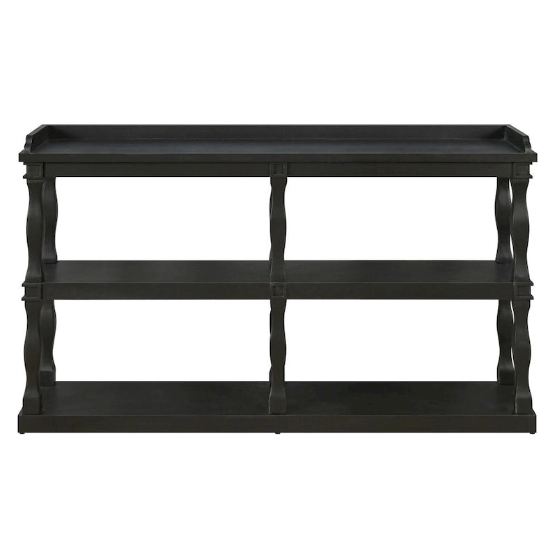 Console 3 niveaux avec étagères ouvertes