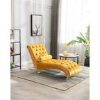 Fauteuil d'appoint en velours avec coussin lombaire et pieds en acrylique