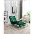 Fauteuil d'appoint en velours avec coussin lombaire et pieds en acrylique