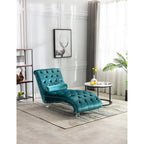 Fauteuil d'appoint en velours avec coussin lombaire et pieds en acrylique