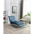 Fauteuil d'appoint en velours avec coussin lombaire et pieds en acrylique