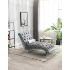Fauteuil d'appoint en velours avec coussin lombaire et pieds en acrylique