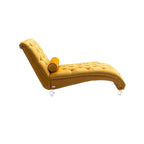 Fauteuil d'appoint en velours avec coussin lombaire et pieds en acrylique