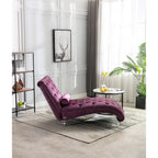 Fauteuil d'appoint en velours avec coussin lombaire et pieds en acrylique