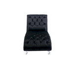 Fauteuil d'appoint en velours avec coussin lombaire et pieds en acrylique