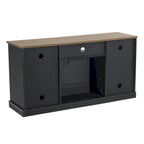 Meuble TV gris anthracite de 137 cm avec foyer électrique pour téléviseurs jusqu'à 152 cm
