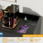 Meuble de buffet avec casier à vin et éclairage LED