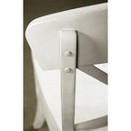 Chaises de salle à manger à dossier en X, lot de 2 - Blanc Fumé