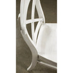 Chaises de salle à manger à dossier en X, lot de 2 - Blanc Fumé
