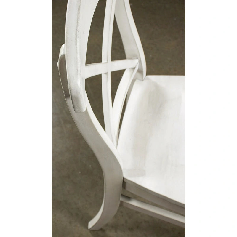 Chaises de salle à manger à dossier en X, lot de 2 - Blanc Fumé