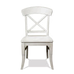 Chaises de salle à manger à dossier en X, lot de 2 - Blanc Fumé