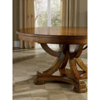 Table à manger ronde à piédestal avec rallonge de 45 cm - 60x30x60