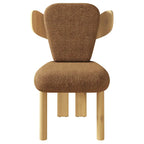 Chaises de salle à manger à dossier haut avec pieds en bois (lot de 2)
