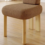 Chaises de salle à manger à dossier haut avec pieds en bois (lot de 2)