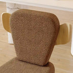 Chaises de salle à manger à dossier haut avec pieds en bois (lot de 2)