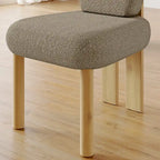 Chaises de salle à manger à dossier haut avec pieds en bois (lot de 2)