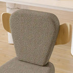 Chaises de salle à manger à dossier haut avec pieds en bois (lot de 2)