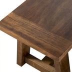Banc de salle à manger rustique en tissu rembourré ivoire de 60 pouces