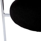 Chaises de salle à manger modernes en tissu avec accoudoirs et pieds en métal