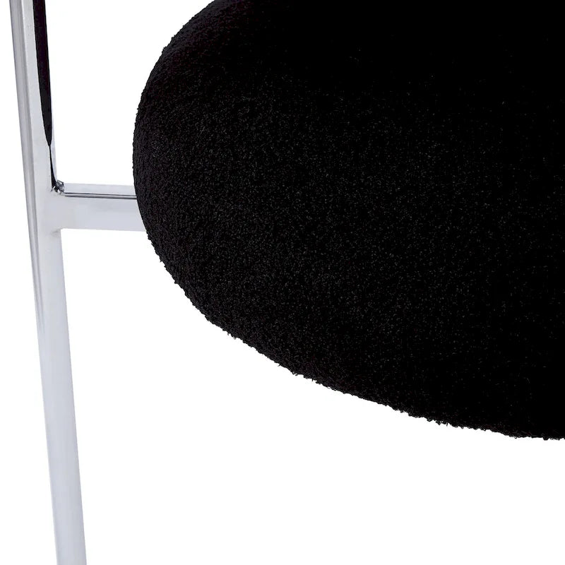 Chaises de salle à manger modernes en tissu avec accoudoirs et pieds en métal