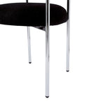 Chaises de salle à manger modernes en tissu avec accoudoirs et pieds en métal