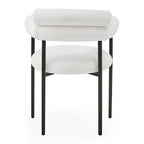 Chaises de salle à manger modernes en tissu avec accoudoirs et pieds en métal