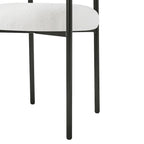 Chaises de salle à manger modernes en tissu avec accoudoirs et pieds en métal