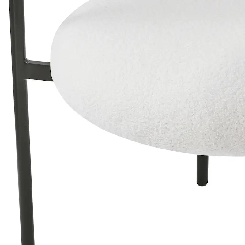 Chaises de salle à manger modernes en tissu avec accoudoirs et pieds en métal